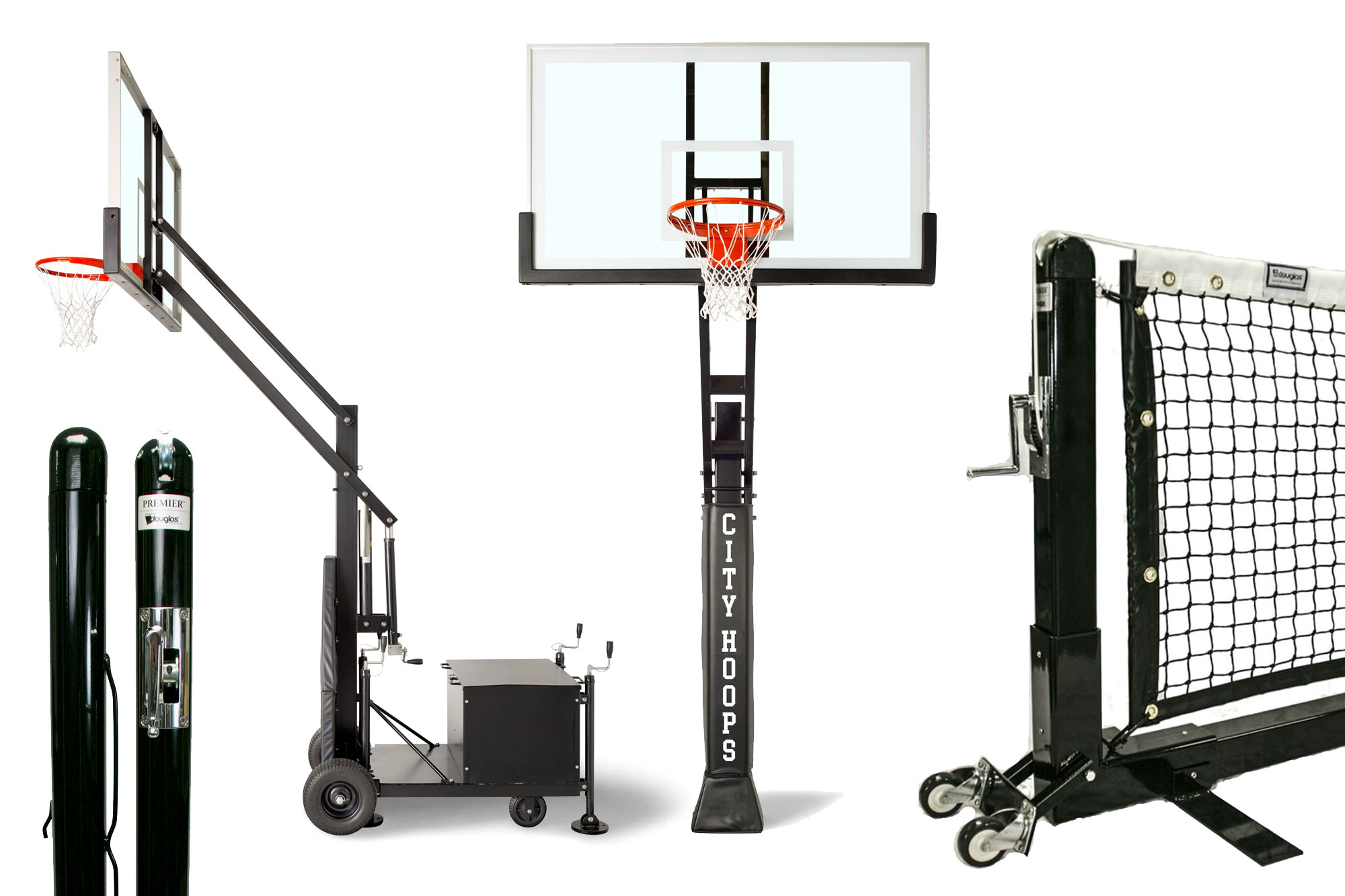 Tennis Basketball Court Accessories Hoops Posts Nets DIY Court